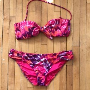 Pink and purple tie dye swimsuit